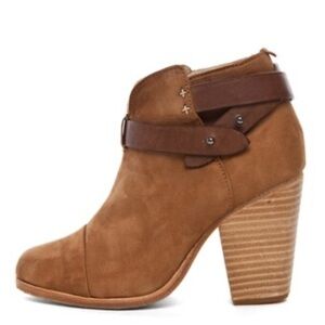 Rag & Bone Harrow Bootie in Camel Size 37.5 Boho Wrap Around